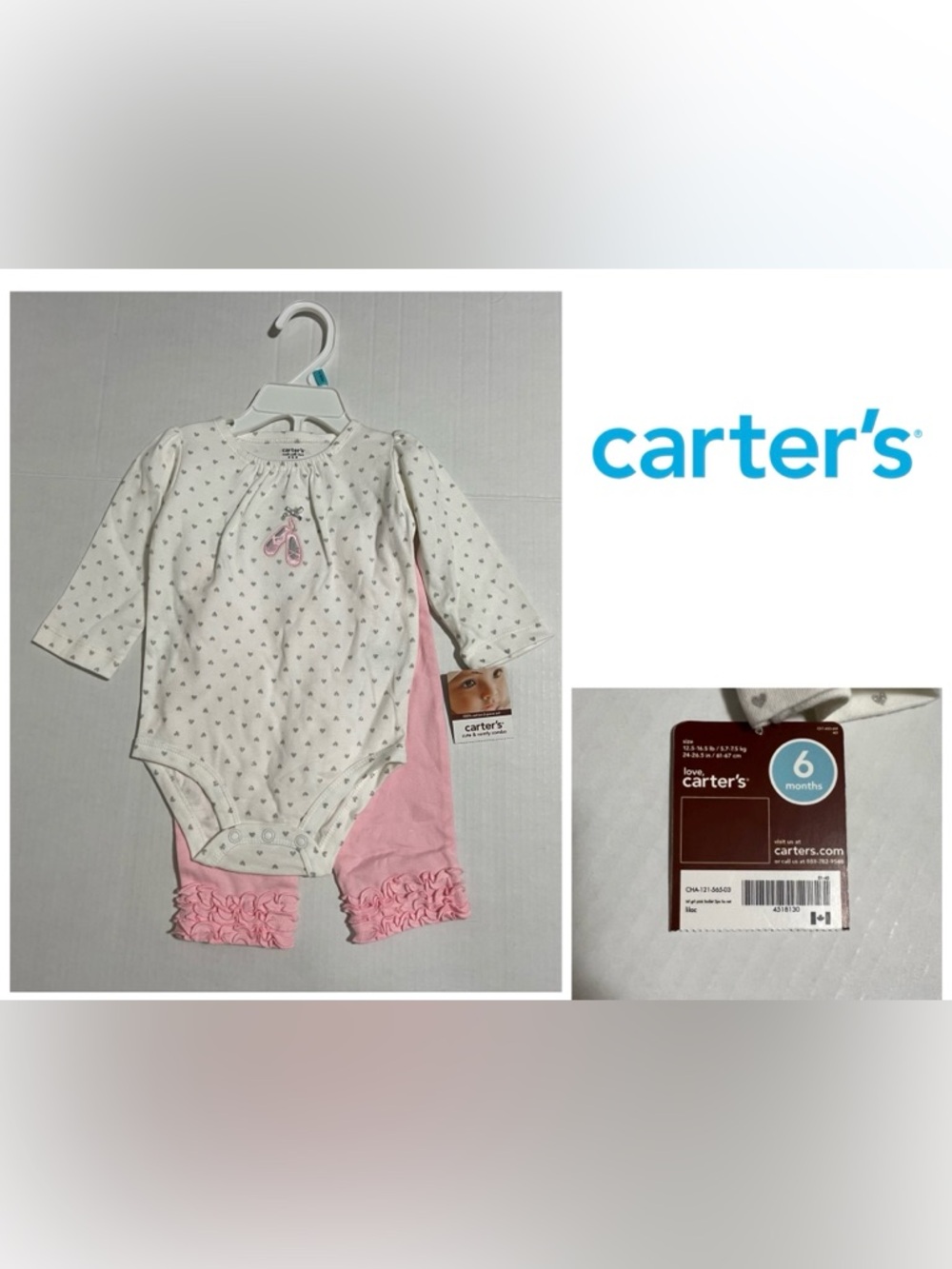 🆕CARTER’S - 6M - NWT - INFANT GIRLS 2PC BALLET SET